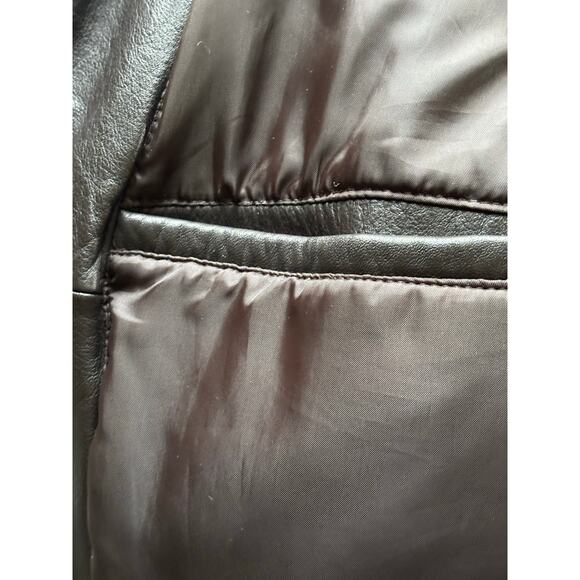 Leather bomber jacket, black, - Picture 4 of 9